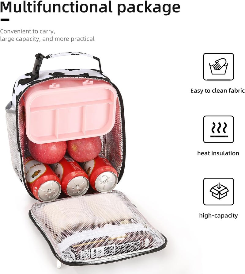 Lovoeo AYEANY Lunch box Lunch bag for men women Lunchbox Lunch bags Insulated Lunch bag Lunch box cooler (Cow), Large - Image 4